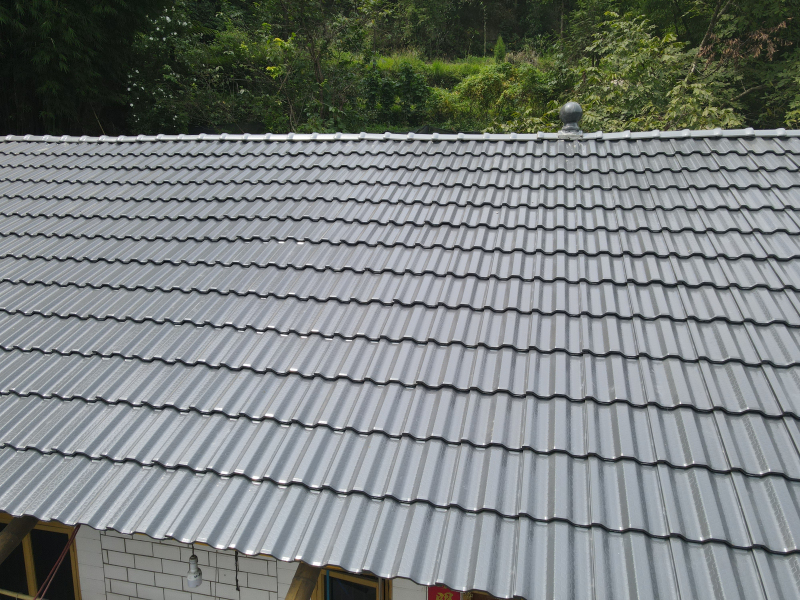 星心殺菌瓦-淺灰上房效果